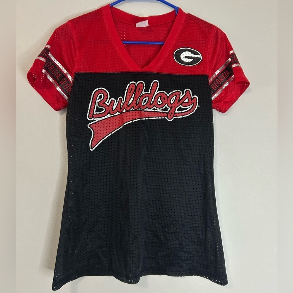Rivalry Threads Bulldogs Red and Black Women’s Jersey, Size S